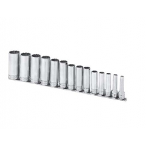 214SFY   3/8" DRIVE 12-POINT SAE FLANK DRIVE® DEEP SOCKET 14 PCS SET