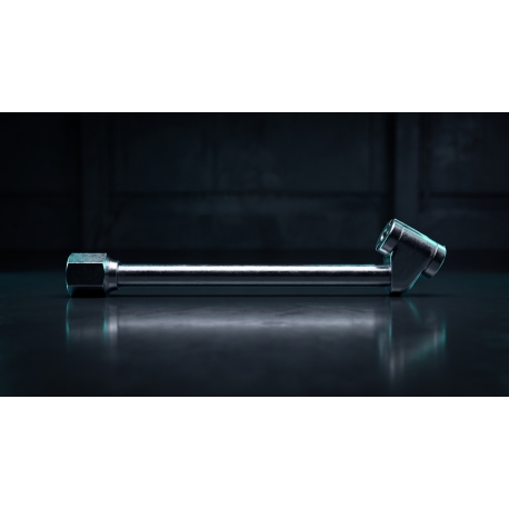 CH-335-OP - SMALL BORE DUAL AIR CHUCK, PUSH ON 6" LONG